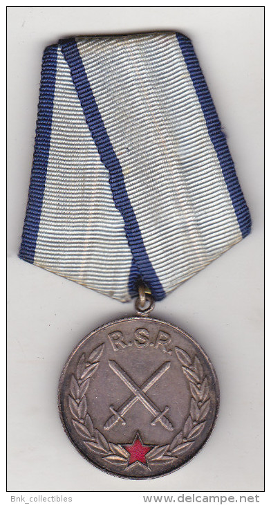 Romania "Military Merit Medal 2nd Class, RSR Variant" - Roumanie "Médaille Du Mérite Militaire De 2e Classe, RSR" - Otros & Sin Clasificación