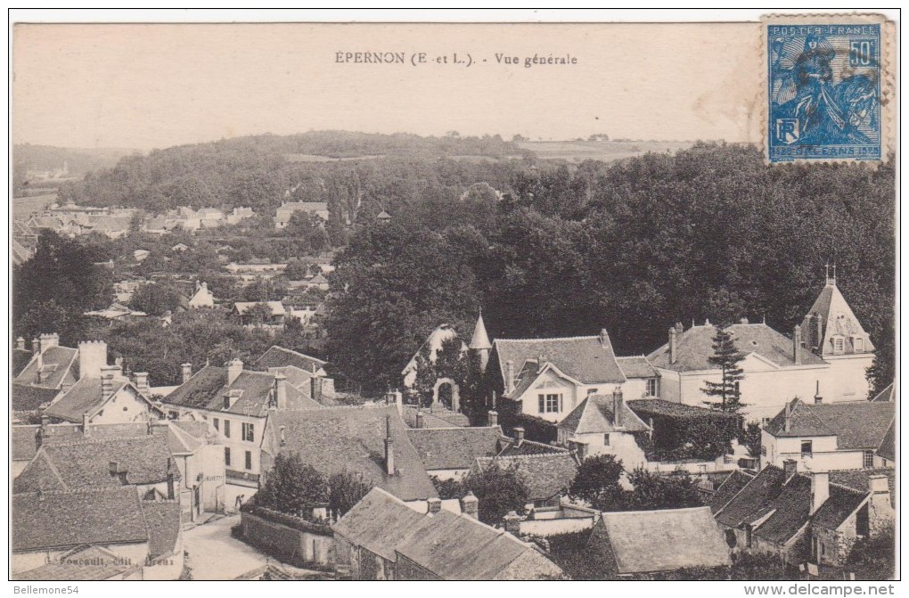 Cpa 28 épernon Vue Générale  (circulé En 1924 ) - Epernon