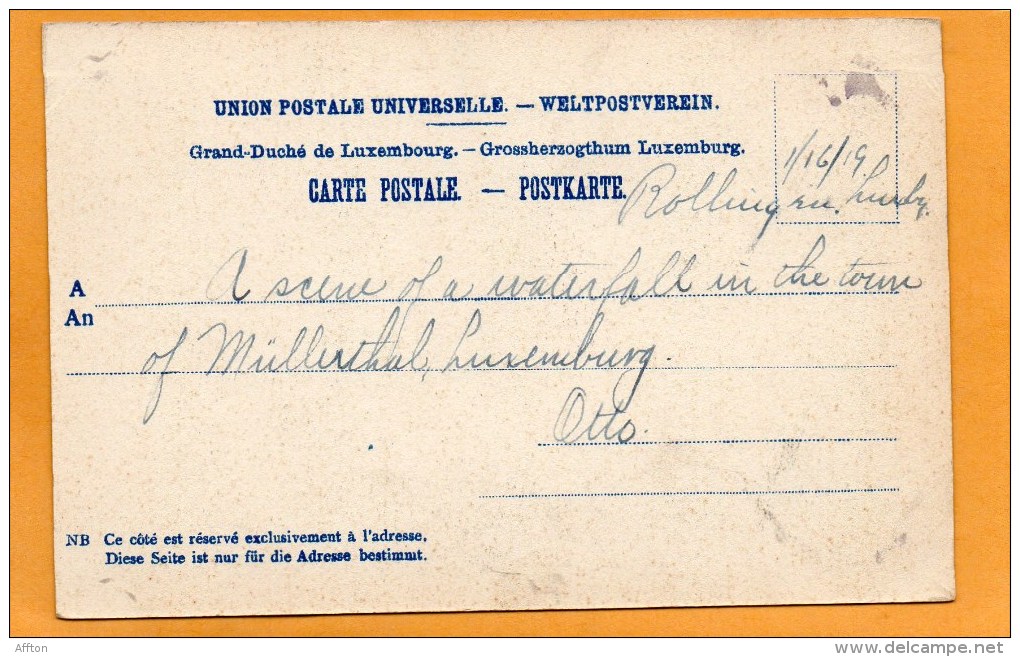 Petite Suisse 1905 Luxembourg Postcard - Muellerthal