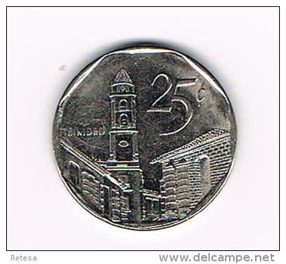 ¨ CUBA  25 CENTAVOS 2000 - Kuba