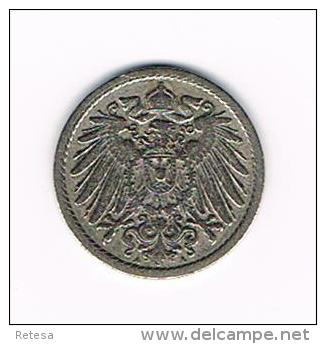 ¨ DEUTSCHES REICH  5 PFENNIG 1900 A - 5 Pfennig