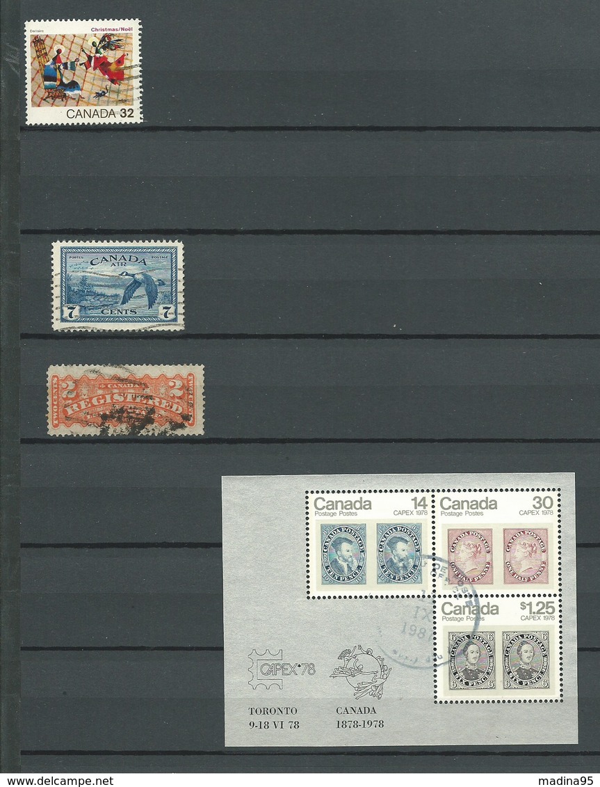 CANADA :Coll.: Obl. N°28 à 899, Ens. De 220 Tp + BF1, Qq Valeurs Moy., B - Collections