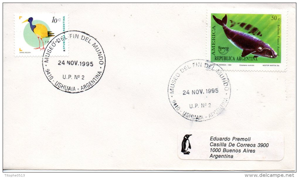 ARGENTINE. Enveloppe Commémorative De 1995. Ushuaia Musée De La Fin Du Monde. - Altri & Non Classificati