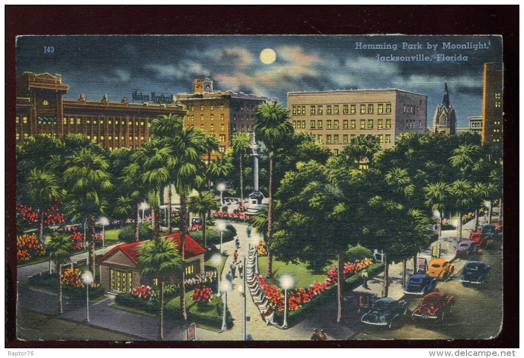 CPA Etats Unis JACKSONVILLE Hemming Park By Moonlight - Jacksonville