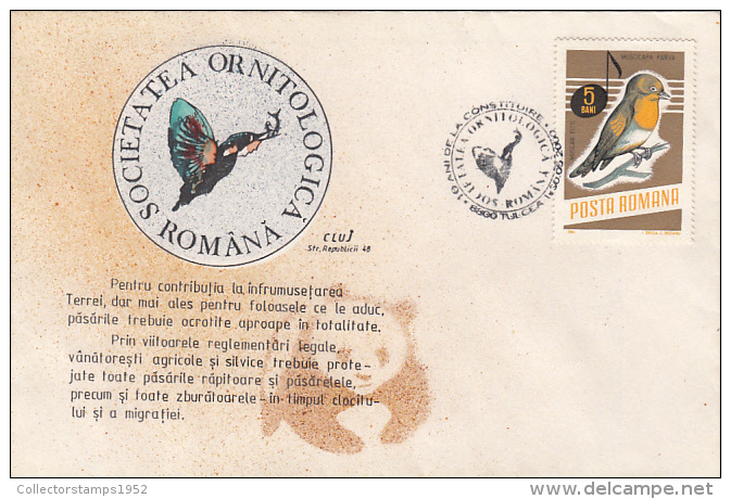 2266- BIRDS, SPARROW, SPECIAL COVER, 2000, ROMANIA - Moineaux