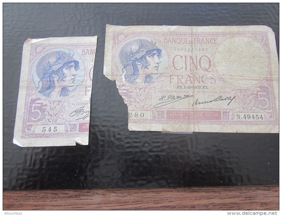 Billet De La Banque De France &gt;1932 DeVIOLET   &gt;&gt; 5F Cinq Francs  &gt;&gt;&gt;&gt;    Vendu En L'état - 5 F 1917-1940 ''Violet''
