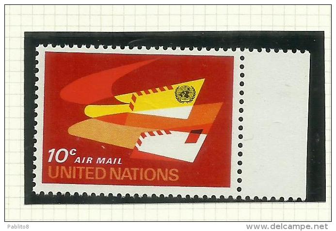 UNITED NATIONS NEW YORK - ONU - UN - UNO 1969 AIR MAIL WINGS ENVELOPES POSTA AEREA BUSTE ALATE MNH - Poste Aérienne