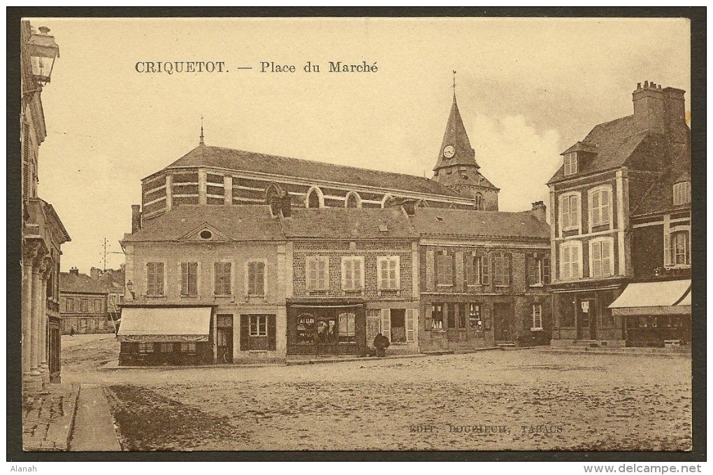 CRIQUETOT Rare Place Du Marché (Douziech) Seine Maritime (76) - Criquetot L'Esneval