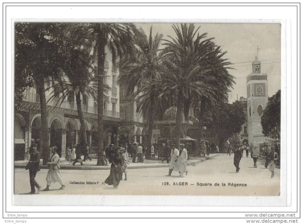 Alger Square Régence Cachet Service Travaux Colonisations - Alger