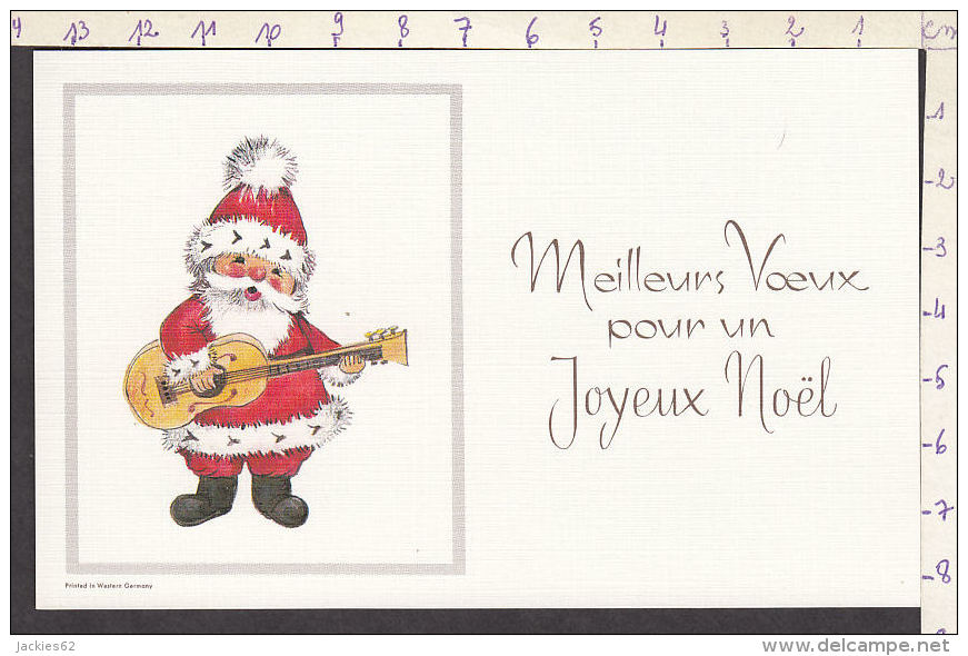 N2764/ Père Noël Jouant De La Guitare, 2 Scans - Santa Claus