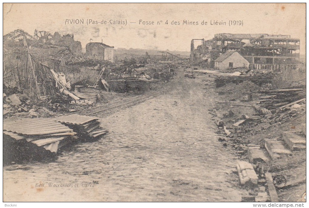 Avion (Pas De Calais) Fosse N° 4 Des Mines De Lièvin (1919) - Avion