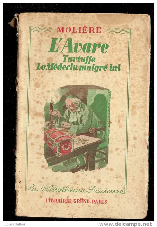 MOLIERE L'avare Tartuffe Et Le Médecin Malgré Lui - Bibliothèque Précieuse