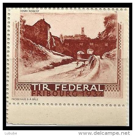 Vignette  "Tir Fédéral Fribourg - Partie Am Fluss"        1934 - Unused Stamps