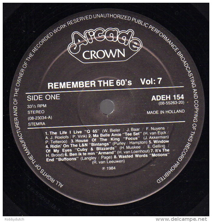 * 2LP *  REMEMBER THE 60'S Vol.7 - Q65 / Outsiders / Cuby / Shocking Blue A.o. (DutchBeat 1984 EX!!!) - Compilaties