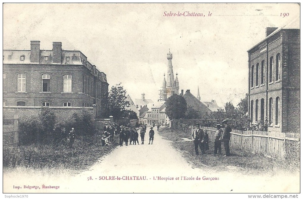 NORD PAS DE CALAIS - 59 - NORD - SOLRE LE CHATEAU - Hospice Et Ecole Des Garçons - Animation Enfantine - Solre Le Chateau