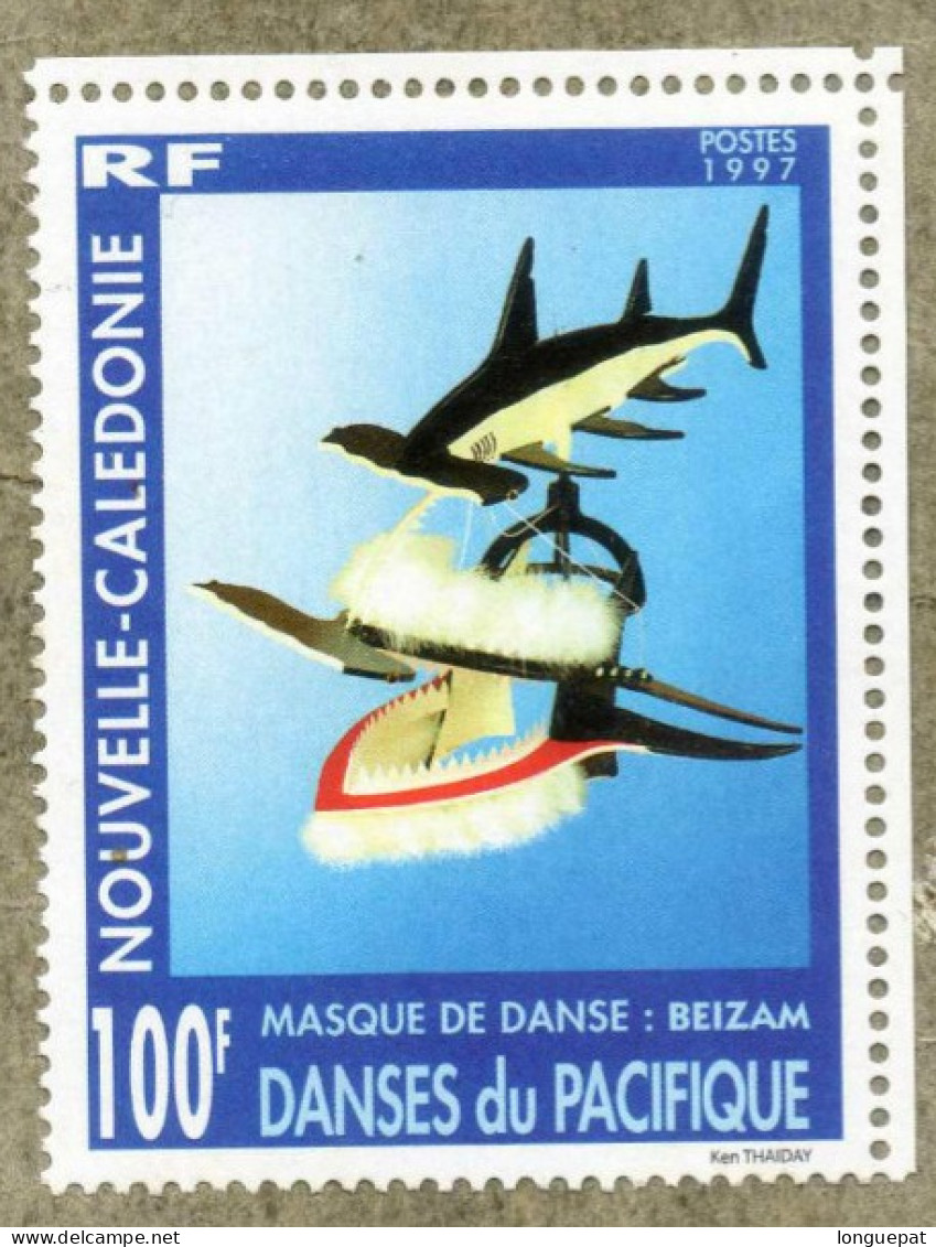 Nelle-CALEDONIE : Arts Du Pacifique :  Masque De Danse "Beizam" -Patrimoine- Folklore - Culture - Tradition - - Unused Stamps