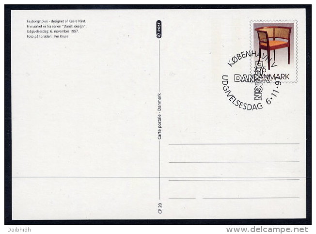 DENMARK 1997 Danish Design Postal Stationery Card, Cancelled.  Nr. CP20 - Enteros Postales