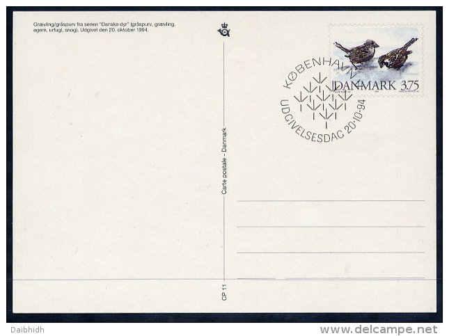 DENMARK 1994 Native Birds Postal Stationery Card, Cancelled.  Nr. CP11 - Enteros Postales