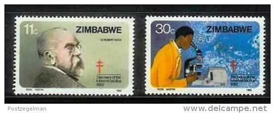 ZIMBABWE, 1982, Mint Never Hinged Stamp(s) Robert Koch, MI Nr(s). 269-270, #5078 - Zimbabwe (1980-...)