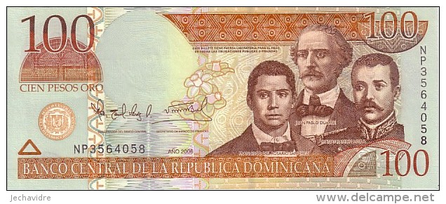 Rque DOMINICAINE    100  Pesos Oro   Emission De 2006    Pick 177       ***** BILLET  NEUF ***** - Dominicaine