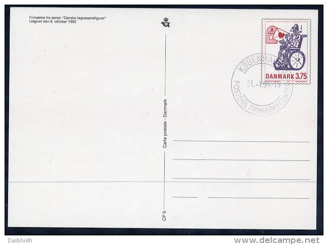 DENMARK 1992 Comics Postal Stationery Card, Cancelled.  Nr. CP5 - Interi Postali