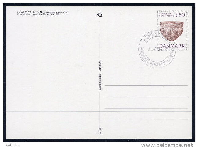 DENMARK 1992 National Musuem  Postal Stationery Card, Cancelled.  Nr. CP3 - Interi Postali