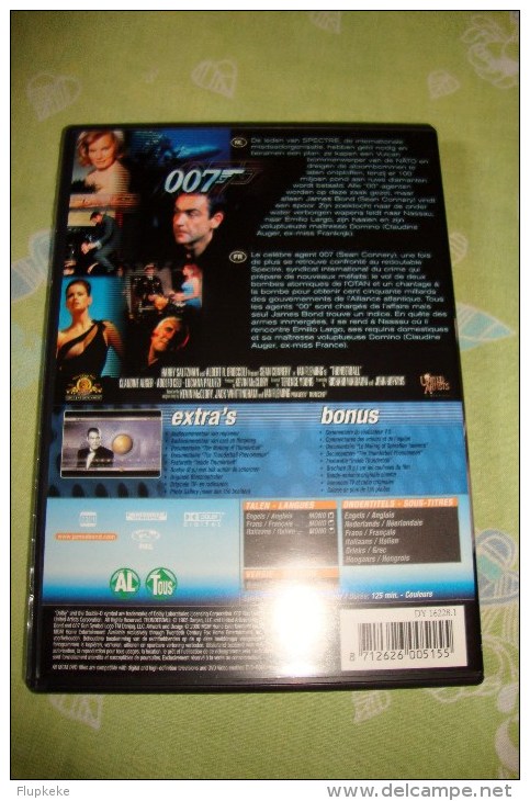 Dvd Zone 2 James Bond Thunderball Opération Tonnerre  Vostfr + Vfr - Ciencia Ficción Y Fantasía