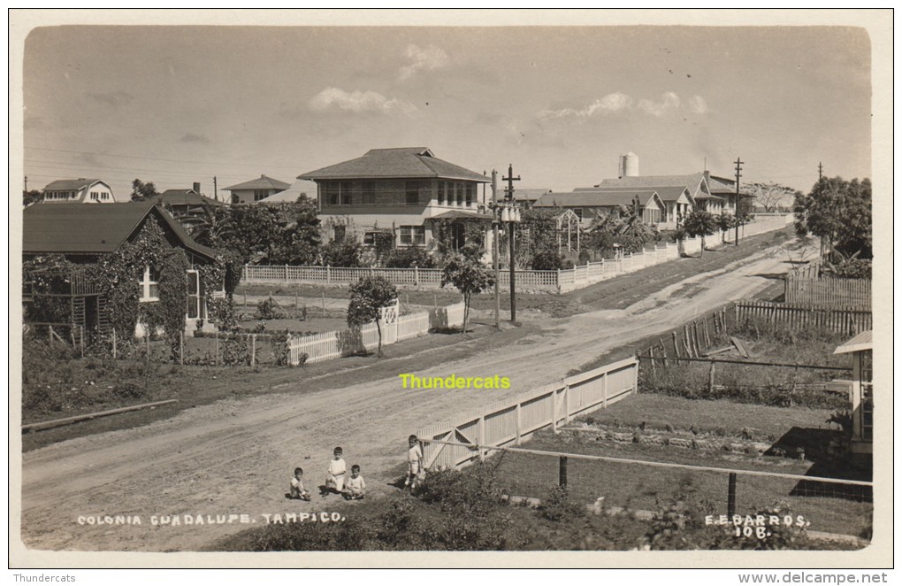 REAL PHOTO POSTCARD MEXICO   CARTE DE PHOTO MEXIQUE COLONIA GUADALUPE TAMPICO BARROS - Mexique