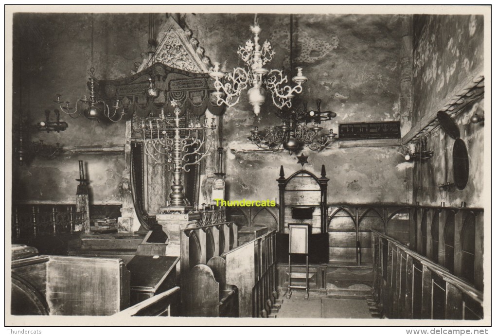 CPA PHOTO  JUDAICA JUIVE JUIF JUDAISME SYNAGOGUE PRAHA PRAGUE - Judaisme