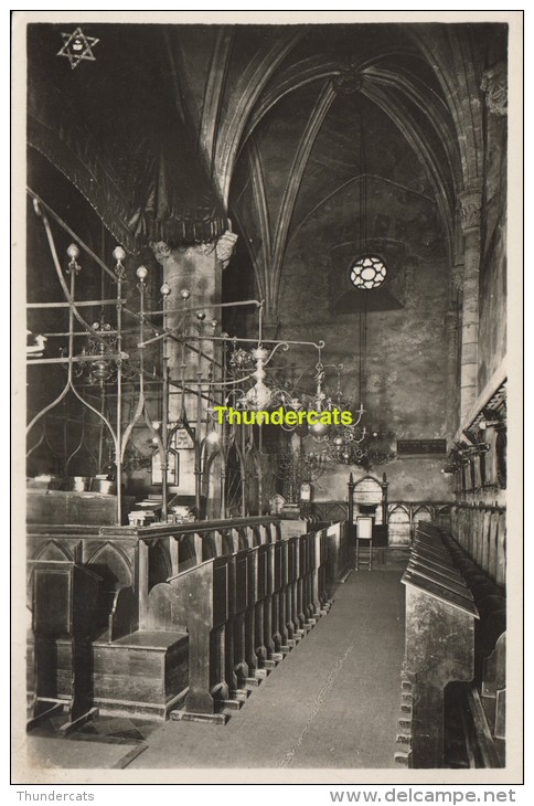 CPA PHOTO  JUDAICA JUIVE JUIF JUDAISME SYNAGOGUE PRAHA PRAGUE - Judaisme