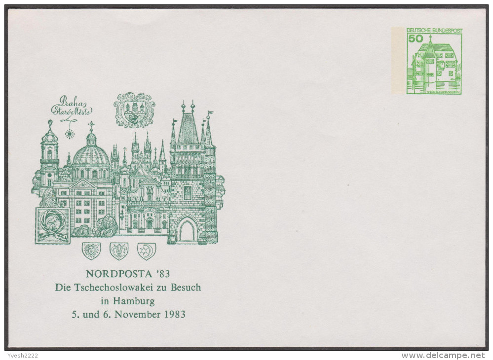 Allemagne 1983. Privatganzsache, Entier Postal Timbré Sur Commande. Nordposta Hamburg. La Tchécoslovaquie - Private Covers - Mint