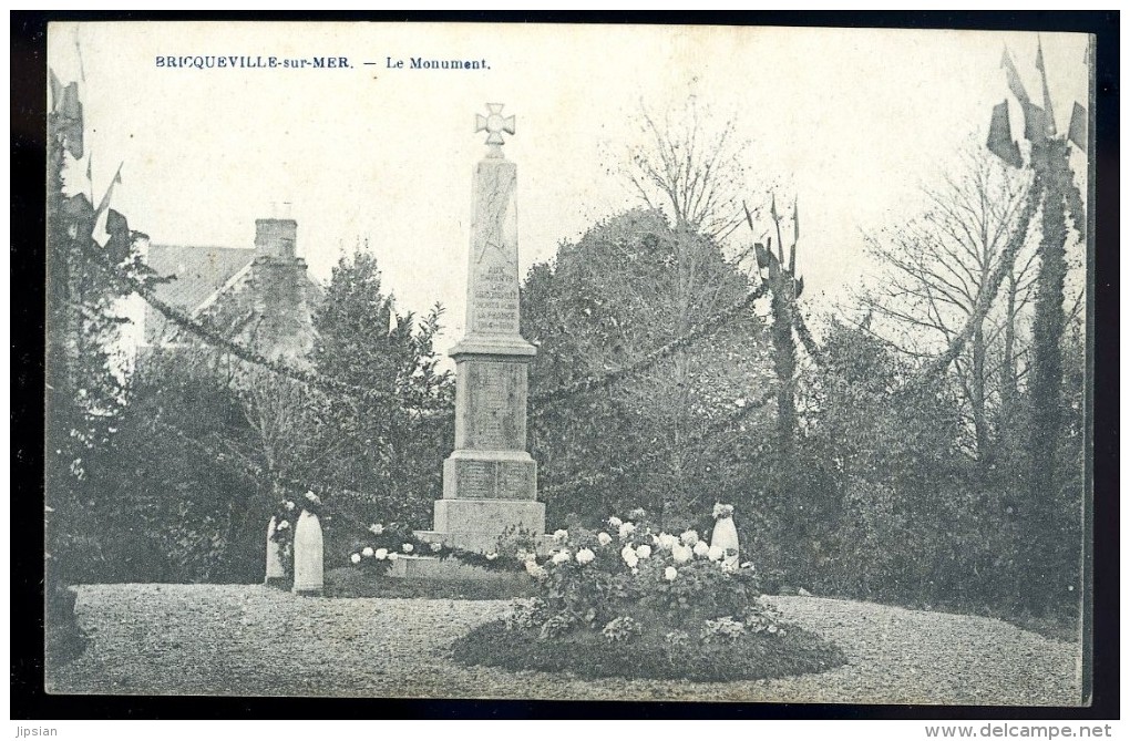 Cpa Du 50 Bricqueville Sur Mer Le Monument  ..  Bréhal  AO24 (2) - Brehal