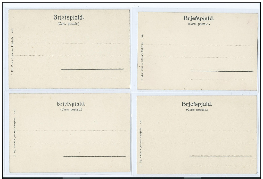 4 CARTES ISLANDE ALMANNAGJA DYRHOLAEY ELLIDAAR 2 Scans (R2 FREE SHIPPING REGISTERED) - Islande