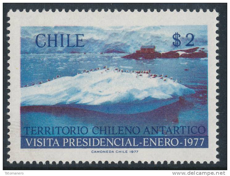 CHILE 1977 Territorio Chileno Antartico, Visita Presidencial** - Bases Antarctiques
