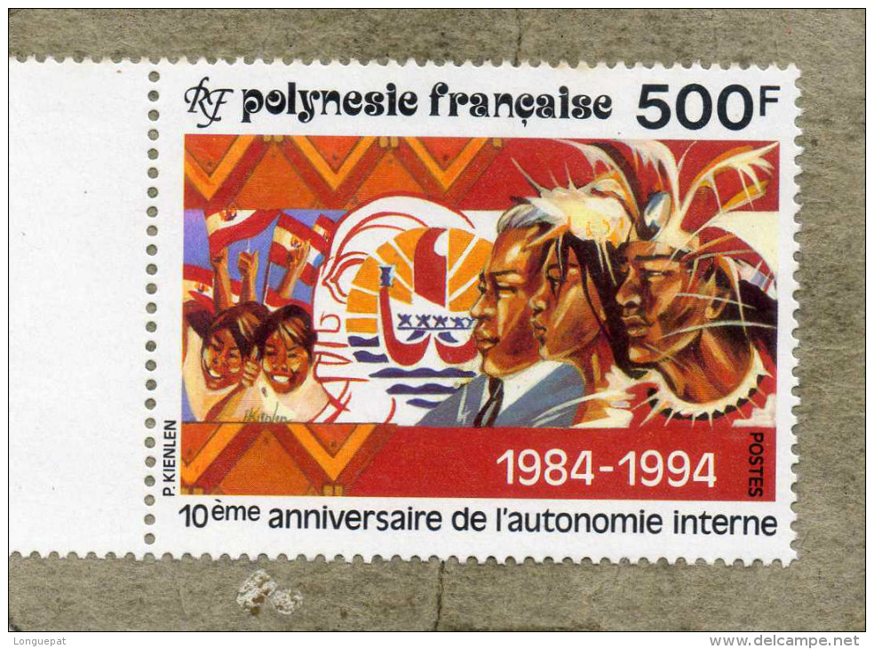 Nelle-CALEDONIE : 10 Ans De L'Autonomie Interne : Logo, Profils De Polynésiens - - Ongebruikt