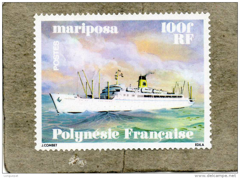 POLYNESIE Française :Navires En Polynésie : "Mariposa" - Bateaux - Transport - - Neufs