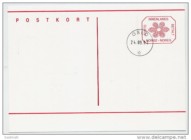 NORWAY 1993 (3.50 Kr) Postal Stationery Card, Cancelled.  Michel P194 - Ganzsachen