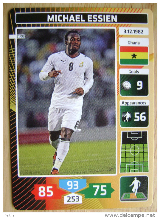 2014 PANINI CARD (NOT STICKER) FIFA SOCCER WORLD CUP MICHAEL ESSIEN GHANA - Other & Unclassified