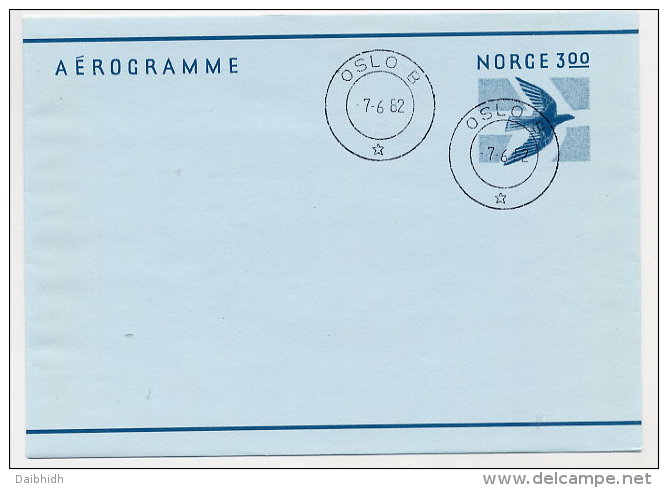 NORWAY 1982 3.00 Kr  Aerogramme, Cancelled.  Michel LF29 - Ganzsachen