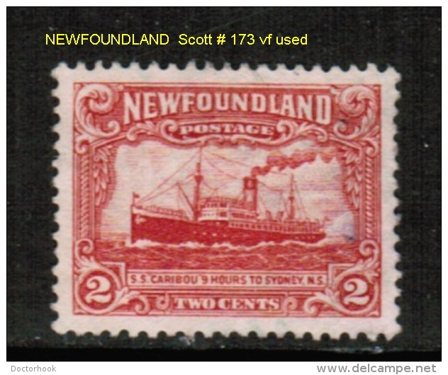 NEWFOUNDLAND    Scott  # 173 VF USED - 1908-1947