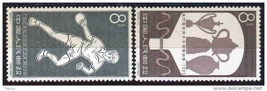 CHINA - KINA - C99 - SPORT - TABLE TENNIS In PRAG - Mi.739/40 - **MNH - 1963 - Nuovi