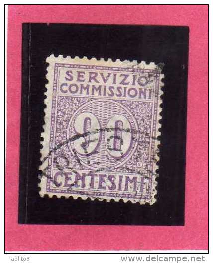 ITALY KINGDOM ITALIA REGNO 1913 SEGNATASSE TAXES TASSE DUE SERVIZIO COMMISSIONI CENT. 90 USATO USED - Taxe