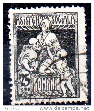 ROMANIA 1921 Social Welfare - 25b. - Black  FU - Officials