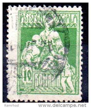 ROMANIA 1921 Social Welfare - 10b. - Green FU - Oficiales