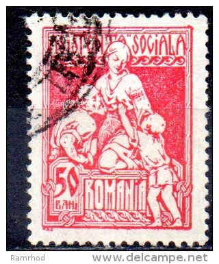 ROMANIA 1921 Social Welfare - 50b. - Red  FU - Officials