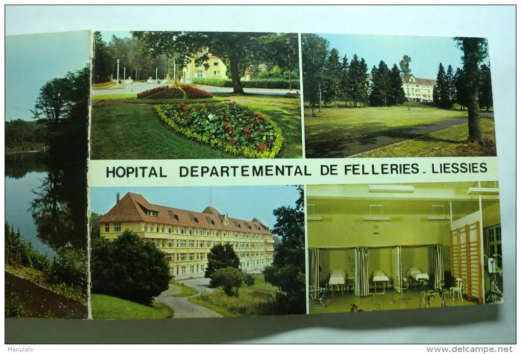 D 59 - Solre Le Château - Hopital - Départemental De Felleries - Liessies - (dépliant De 2 Cartes) - Solre Le Chateau