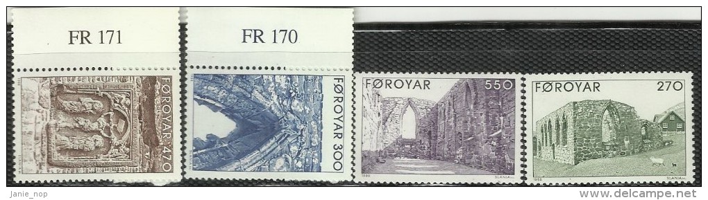 Faroe Islands 1988 Ruins Set MNH - Faroe Islands