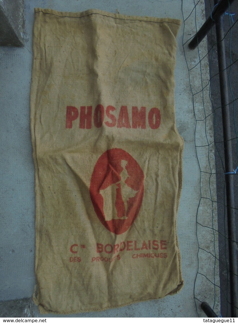 Ancien Sac En Toile De Jute "PHOSAMO" Cie Bordelaise Des Produits Chimiques - Autres & Non Classés