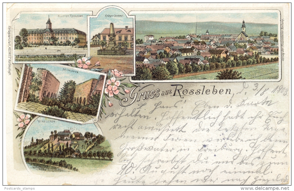 Rossleben, Farb-Litho, 1903 - Rossleben