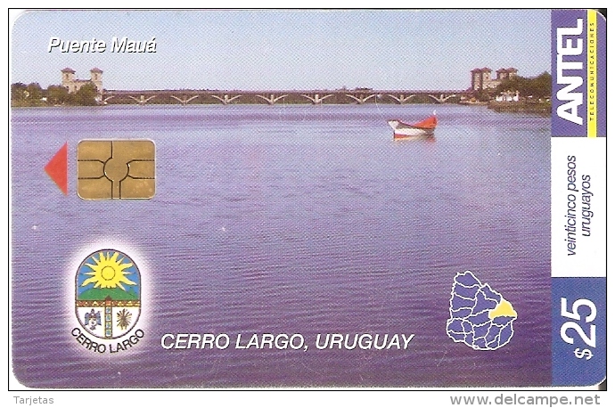 Nº 373 TARJETA DE URUGUAY DE PUENTE MAUA EN CERRO LARGO - Uruguay